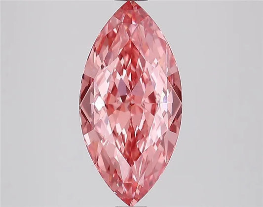 2.58ct Marquise Lab Grown Diamond (Colour Fancy Vivid Pink, Clarity VVS2, IGI Certified)