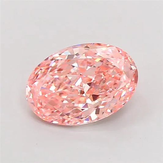 2.61ct Oval Lab Grown Diamond (Colour Fancy Vivid Pink, Clarity VVS2, IGI Certified)