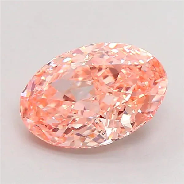 2.68ct Oval Lab Grown Diamond (Colour Fancy Vivid Pink, Clarity VS1, IGI Certified)