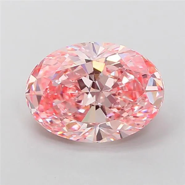 2.71ct Oval Lab Grown Diamond (Colour Fancy Vivid Pink, Clarity VVS1, IGI Certified)