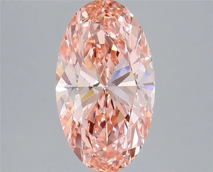 2.72ct Oval Lab Grown Diamond (Colour Fancy Vivid Pink, Clarity VS2, IGI Certified)