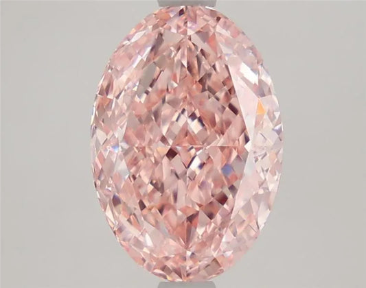 2.76ct Oval Lab Grown Diamond (Colour Fancy Vivid Pink, Clarity VVS1, IGI Certified)