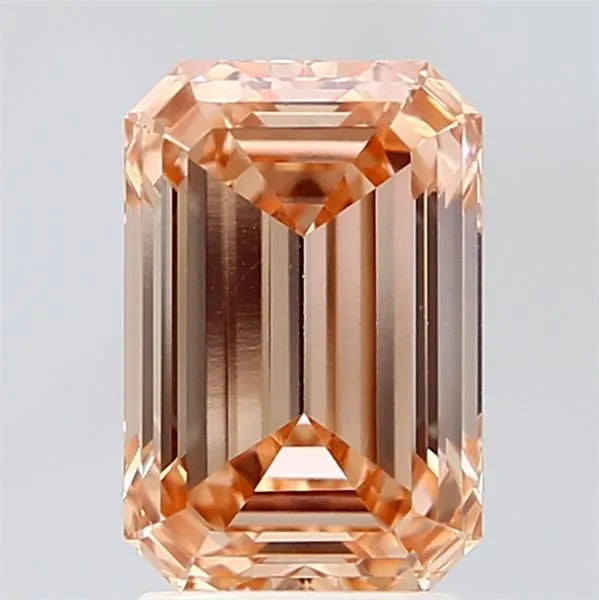 2.77ct Emerald Lab Grown Diamond (Colour Fancy Light Yellowish Brown, Clarity VS1, IGI Certified)