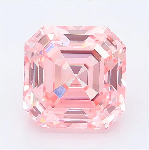 2.78ct Asscher Lab Grown Diamond (Colour Fancy Vivid Pink, Clarity VS1, IGI Certified)
