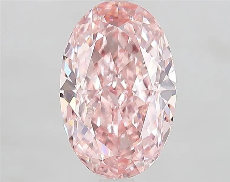 2.78ct Oval Lab Grown Diamond (Colour Fancy Vivid Pink, Clarity VVS2, IGI Certified)