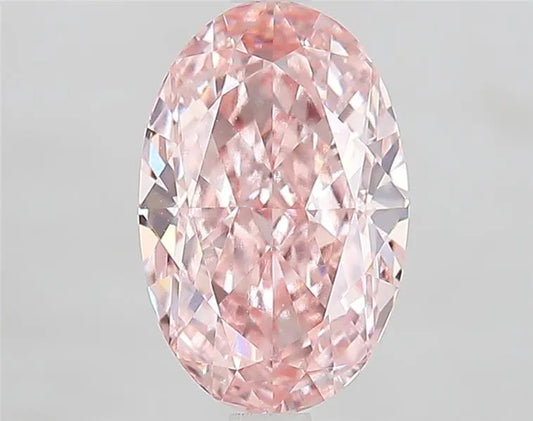 2.78ct Oval Lab Grown Diamond (Colour Fancy Vivid Pink, Clarity VVS2, IGI Certified)