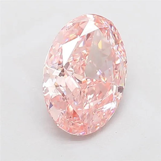 2.79ct Oval Lab Grown Diamond (Colour Fancy Vivid Pink, Clarity VS1, IGI Certified)