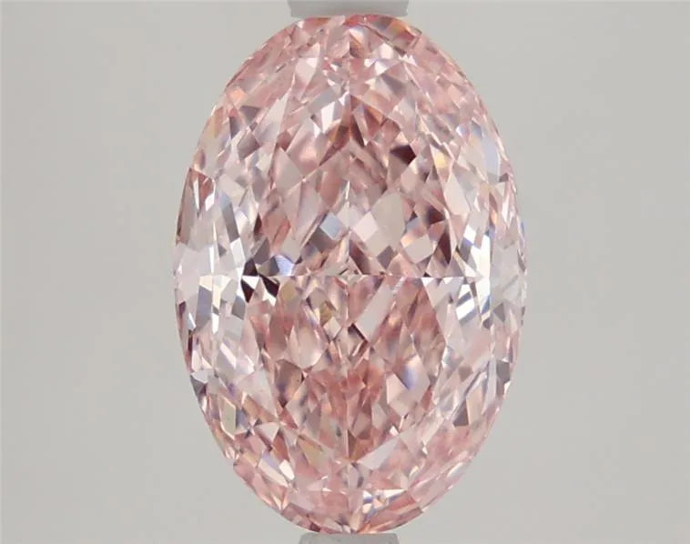 2.80ct Oval Lab Grown Diamond (Colour Fancy Vivid Pink, Clarity VVS2, IGI Certified)
