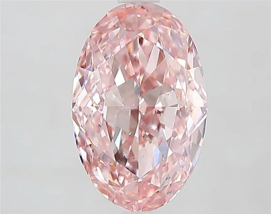 2.83ct Oval Lab Grown Diamond (Colour Fancy Vivid Pink, Clarity VS1, IGI Certified)