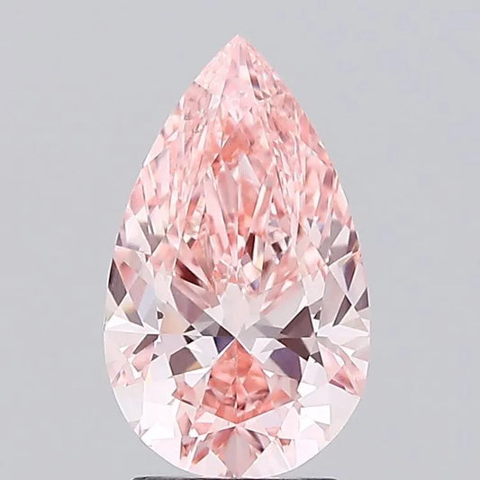 2.84ct Pear Lab Grown Diamond (Colour Fancy Vivid Pink, Clarity VS1, IGI Certified)