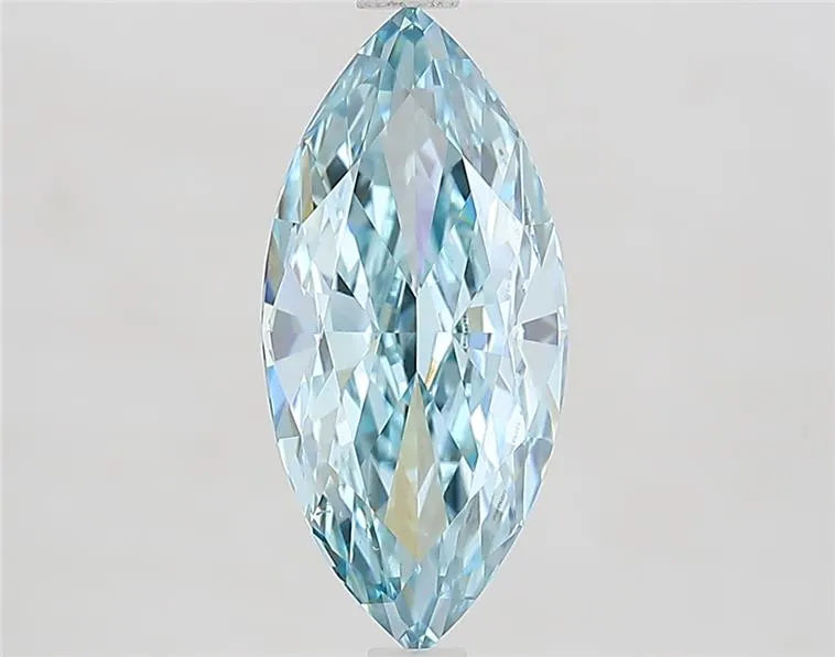 2.86ct Marquise Lab Grown Diamond (Colour Fancy Intense Greenish Blue, Clarity VVS2, IGI Certified)