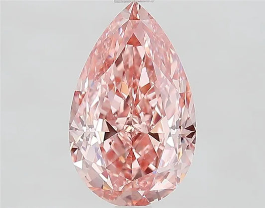 2.91ct Pear Lab Grown Diamond (Colour Fancy Intense Pink, Clarity VVS2, IGI Certified)