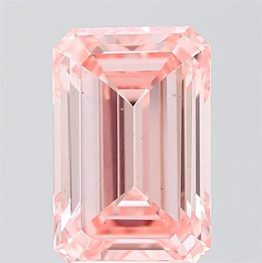 3.00ct Emerald Lab Grown Diamond (Colour Fancy Intense Pink, Clarity VS1, IGI Certified)