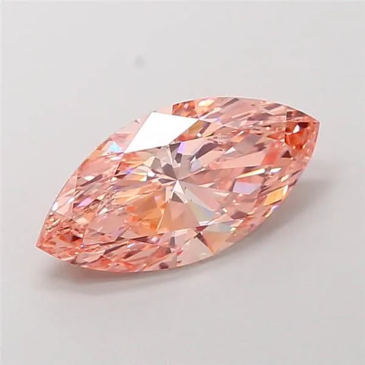 3.00ct Marquise Lab Grown Diamond (Colour Fancy Vivid Brownish Pink, Clarity VS1, IGI Certified)