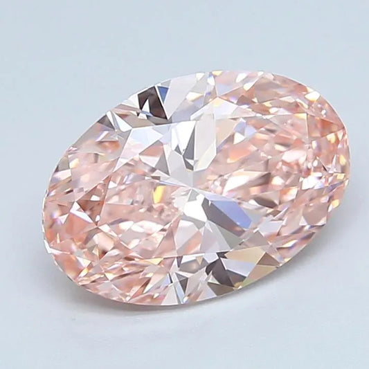 3.00ct Oval Lab Grown Diamond (Colour Fancy Vivid Pink, Clarity VS1, IGI Certified)