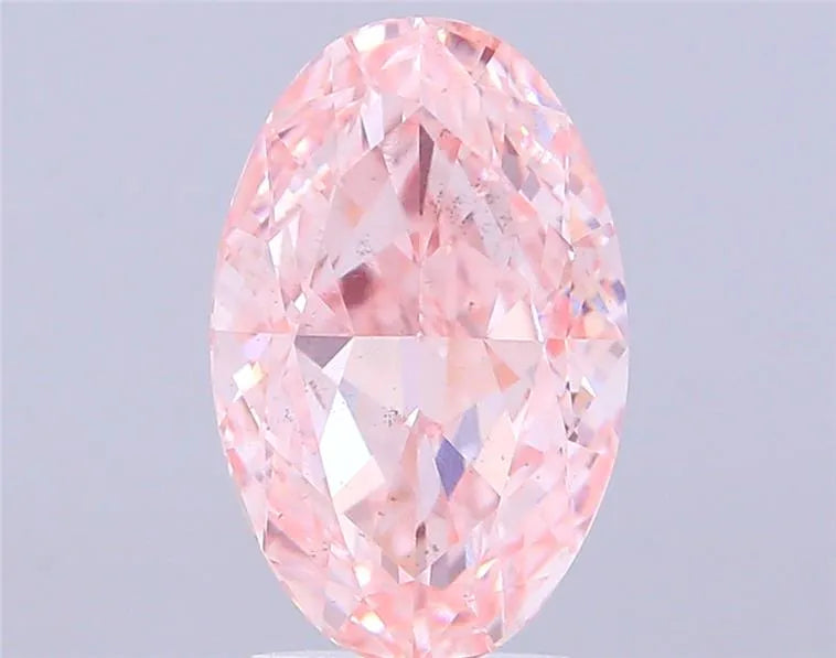 3.01ct Oval Lab Grown Diamond (Colour Fancy Intense Pink, Clarity VS2, IGI Certified)