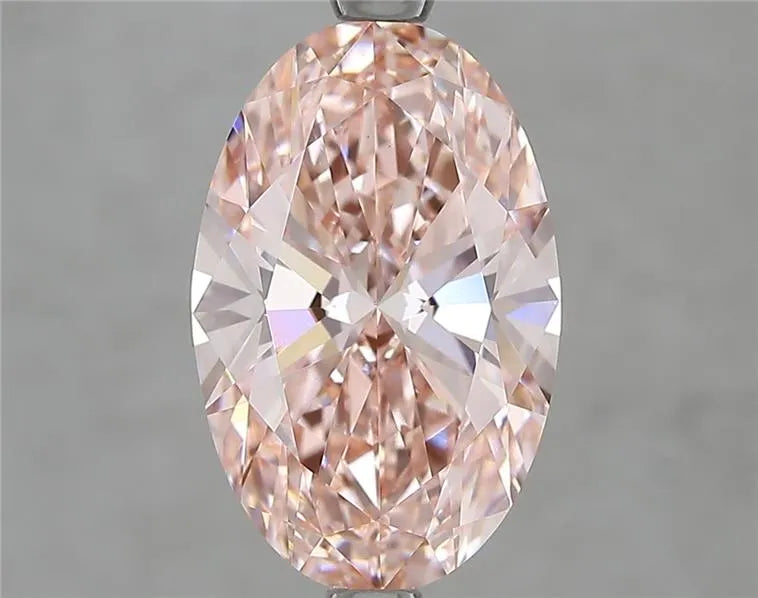 3.01ct Oval Lab Grown Diamond (Colour Fancy Vivid Pink, Clarity VS1, IGI Certified)