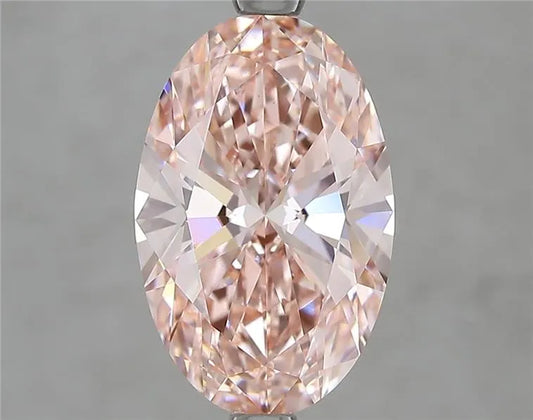 3.01ct Oval Lab Grown Diamond (Colour Fancy Vivid Pink, Clarity VS1, IGI Certified)