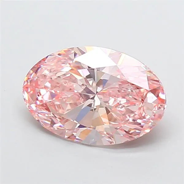 3.01ct Oval Lab Grown Diamond (Colour Fancy Vivid Pink, Clarity VS1, IGI Certified)