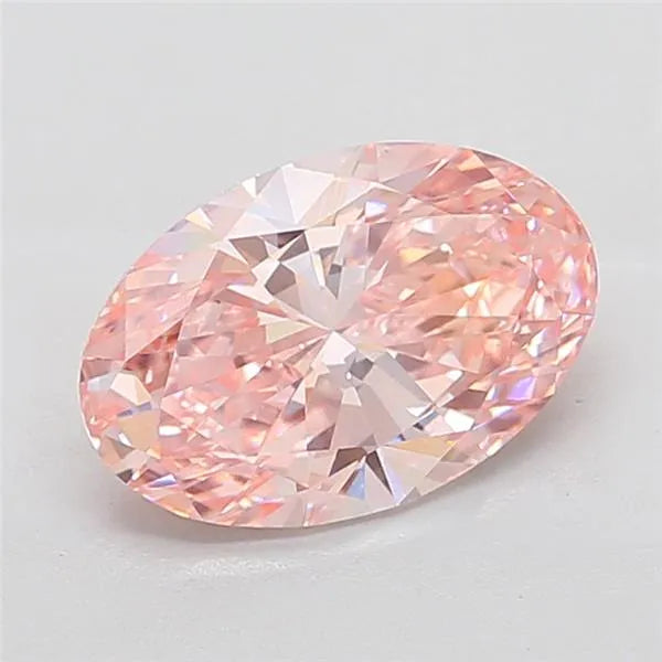 3.01ct Oval Lab Grown Diamond (Colour Fancy Vivid Pink, Clarity VVS2, IGI Certified)