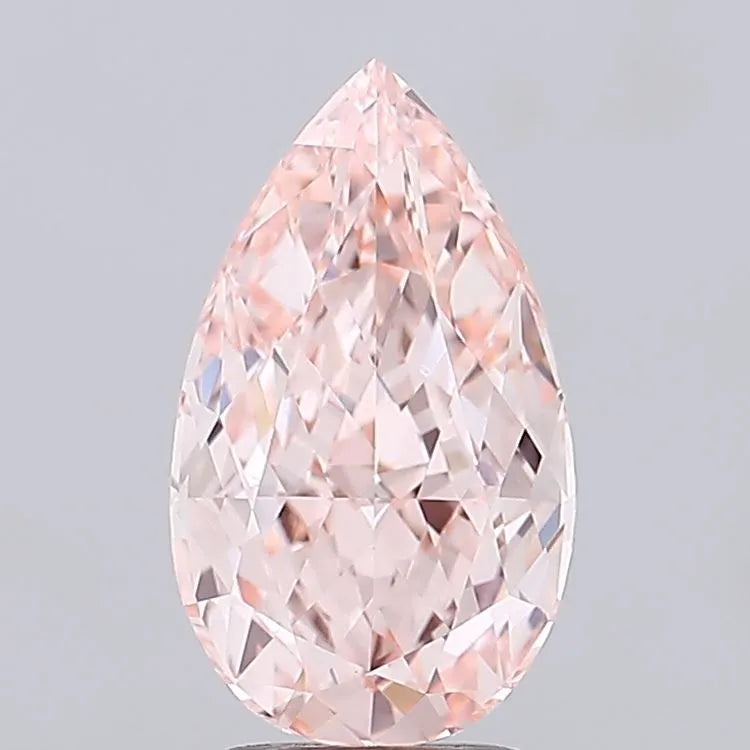 3.01ct Pear Lab Grown Diamond (Colour Fancy Intense Pink, Clarity VVS2, IGI Certified)
