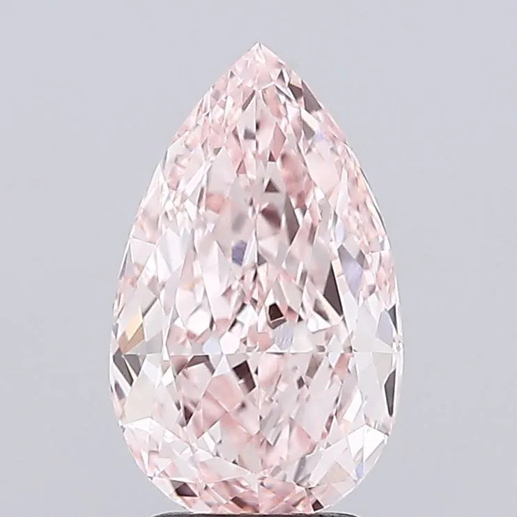 3.01ct Pear Lab Grown Diamond (Colour Fancy Intense Pink, Clarity VVS2, IGI Certified)