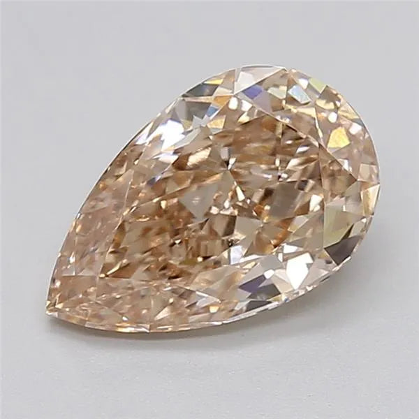 3.01ct Pear Lab Grown Diamond (Colour Fancy Light Brown, Clarity VVS2, IGI Certified)