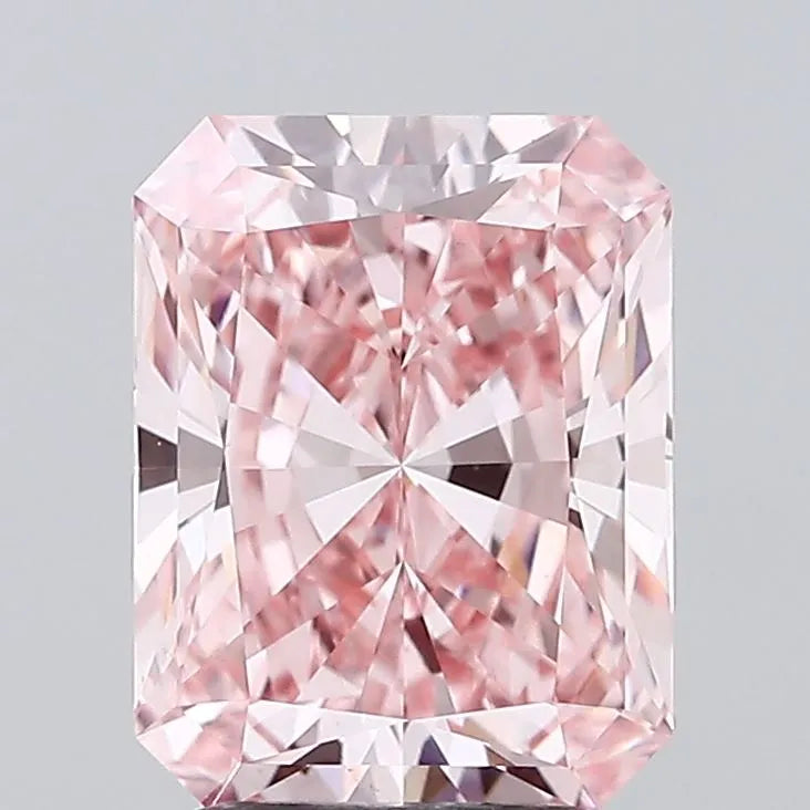 3.01ct Radiant Lab Grown Diamond (Colour Fancy Vivid Pink, Clarity VS1, IGI Certified)