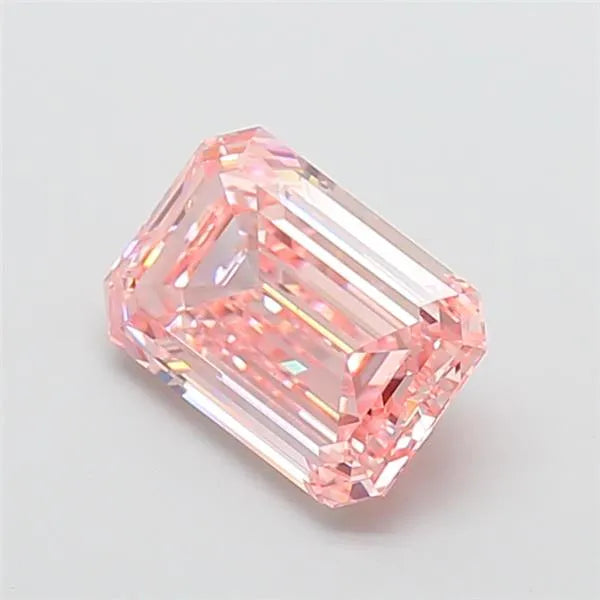 3.02ct Emerald Lab Grown Diamond (Colour Fancy Intense Pink, Clarity VS1, IGI Certified)