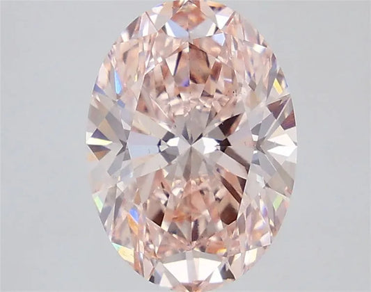 3.02ct Oval Lab Grown Diamond (Colour Fancy Intense Pink, Clarity VS2, IGI Certified)