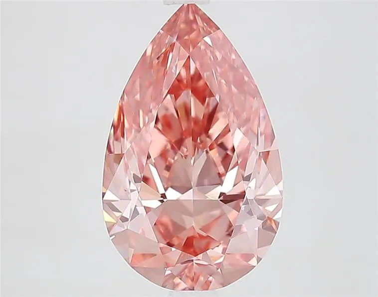 3.02ct Pear Lab Grown Diamond (Colour Fancy Vivid Pink, Clarity VVS2, IGI Certified)