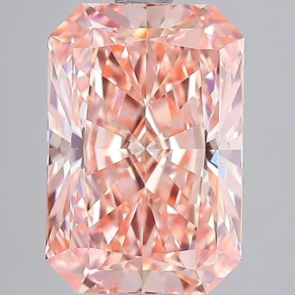 3.03ct Radiant Lab Grown Diamond (Colour Fancy Intense Orangey Pink, Clarity VS1, IGI Certified)