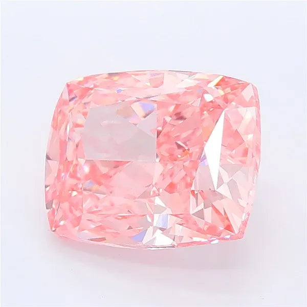 3.04ct Cushion modified Lab Grown Diamond (Colour Fancy Vivid Pink, Clarity VS1, IGI Certified)