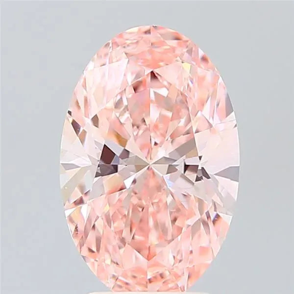 3.04ct Oval Lab Grown Diamond (Colour Fancy Vivid Pink, Clarity VS1, IGI Certified)