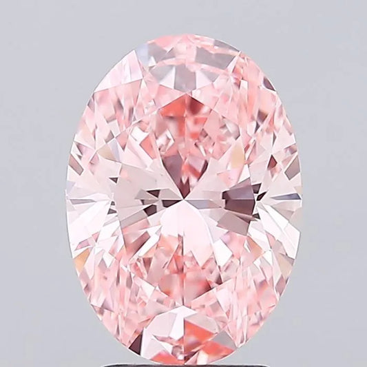 3.04ct Oval Lab Grown Diamond (Colour Fancy Vivid Pink, Clarity VVS2, IGI Certified)
