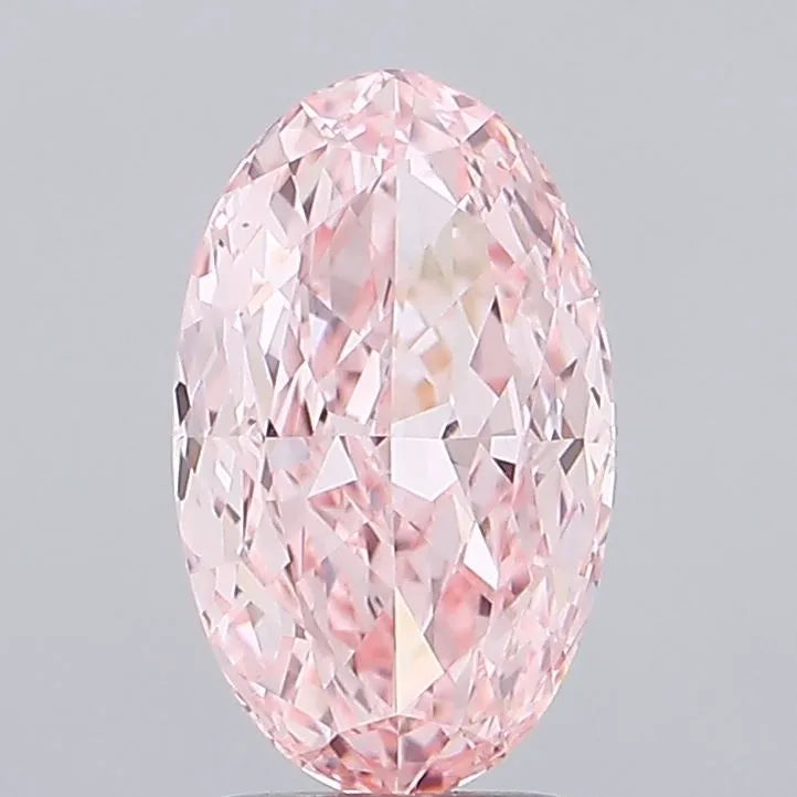 3.04ct Oval Lab Grown Diamond (Colour Fancy Vivid Pink, Clarity VVS2, IGI Certified)
