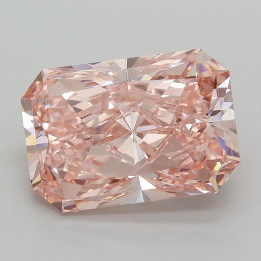 3.04ct Radiant Lab Grown Diamond (Colour Fancy Vivid Pink, Clarity VVS2, IGI Certified)