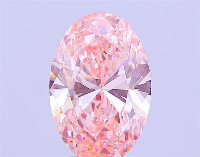 3.06ct Oval Lab Grown Diamond (Colour Fancy Intense Pink, Clarity VVS2, IGI Certified)