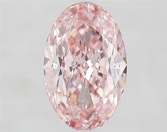 3.06ct Oval Lab Grown Diamond (Colour Fancy Vivid Pink, Clarity VVS2, IGI Certified)
