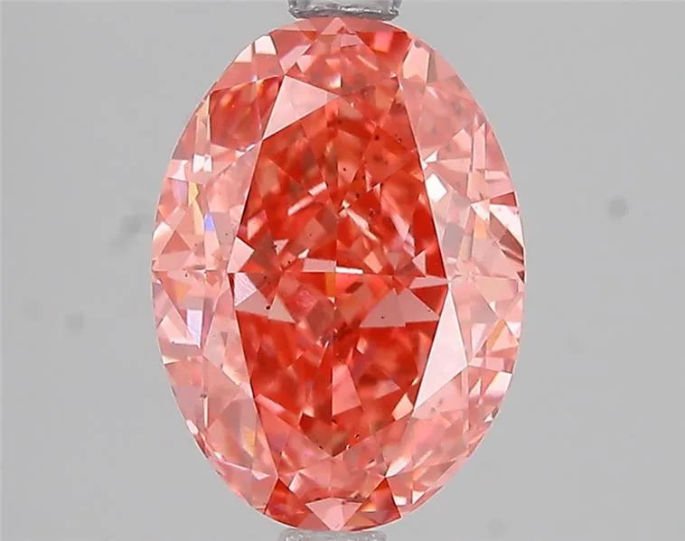 3.07ct Oval Lab Grown Diamond (Colour Fancy Vivid Pink, Clarity VS2, IGI Certified)