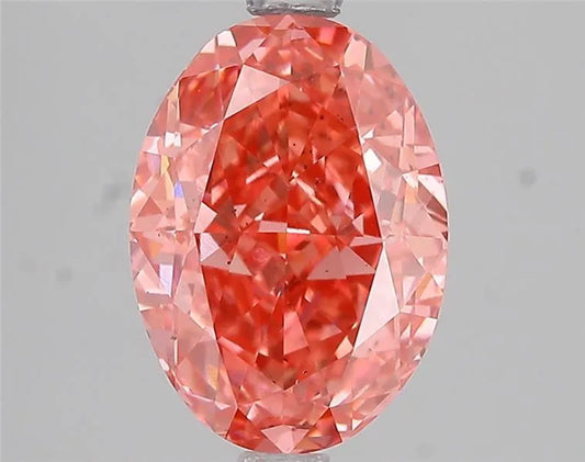 3.07ct Oval Lab Grown Diamond (Colour Fancy Vivid Pink, Clarity VS2, IGI Certified)