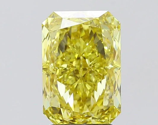 3.07ct Radiant Lab Grown Diamond (Colour Fancy Intense Yellow, Clarity VVS2, IGI Certified)