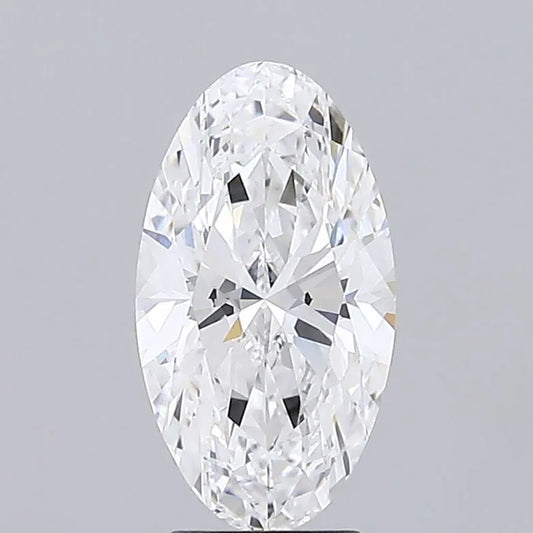 3.08ct Oval Lab Grown Diamond (Colour D, Clarity VVS2, IGI Certified)