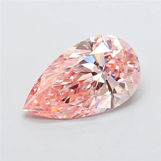 3.09ct Pear Lab Grown Diamond (Colour Fancy Intense Pink, Clarity VVS2, IGI Certified)