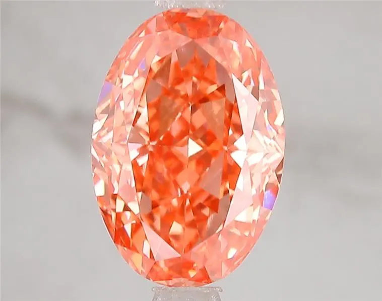 3.10ct Oval Lab Grown Diamond (Colour Fancy Vivid Pink, Clarity VVS2, IGI Certified)