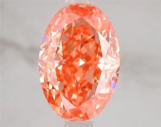 3.10ct Oval Lab Grown Diamond (Colour Fancy Vivid Pink, Clarity VVS2, IGI Certified)
