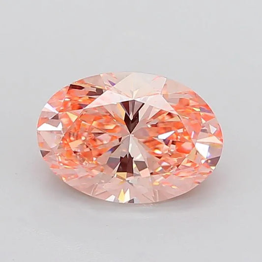 3.15ct Oval Lab Grown Diamond (Colour Fancy Intense Pink, Clarity VS2, IGI Certified)