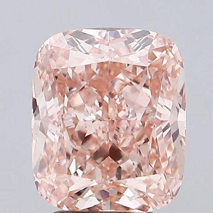 3.16ct Cushion modified Lab Grown Diamond (Colour Fancy Intense Brown Pink, Clarity VS1, IGI Certified)