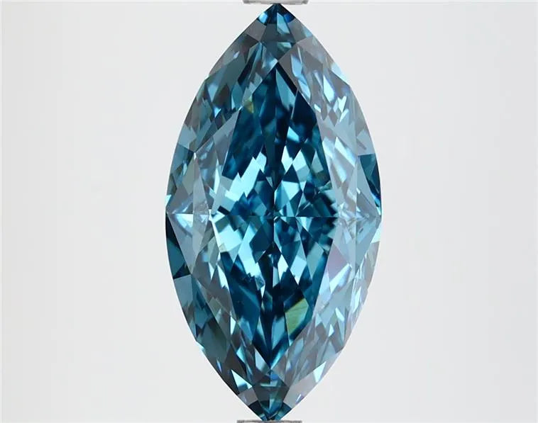 3.17ct Marquise Lab Grown Diamond (Colour Fancy Vivid Blue, Clarity VVS2, IGI Certified)