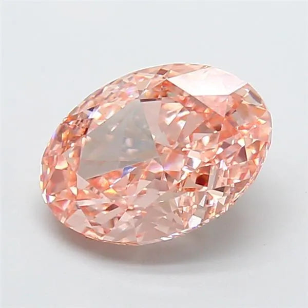 3.20ct Oval Lab Grown Diamond (Colour Fancy Intense Brown Pink, Clarity VVS2, IGI Certified)